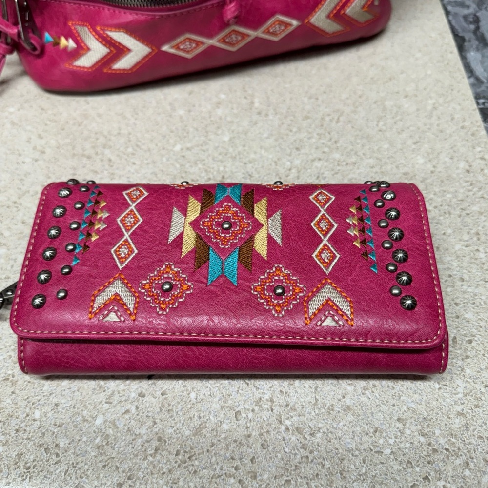 Montana West Wallet Hot pink synthetic leather